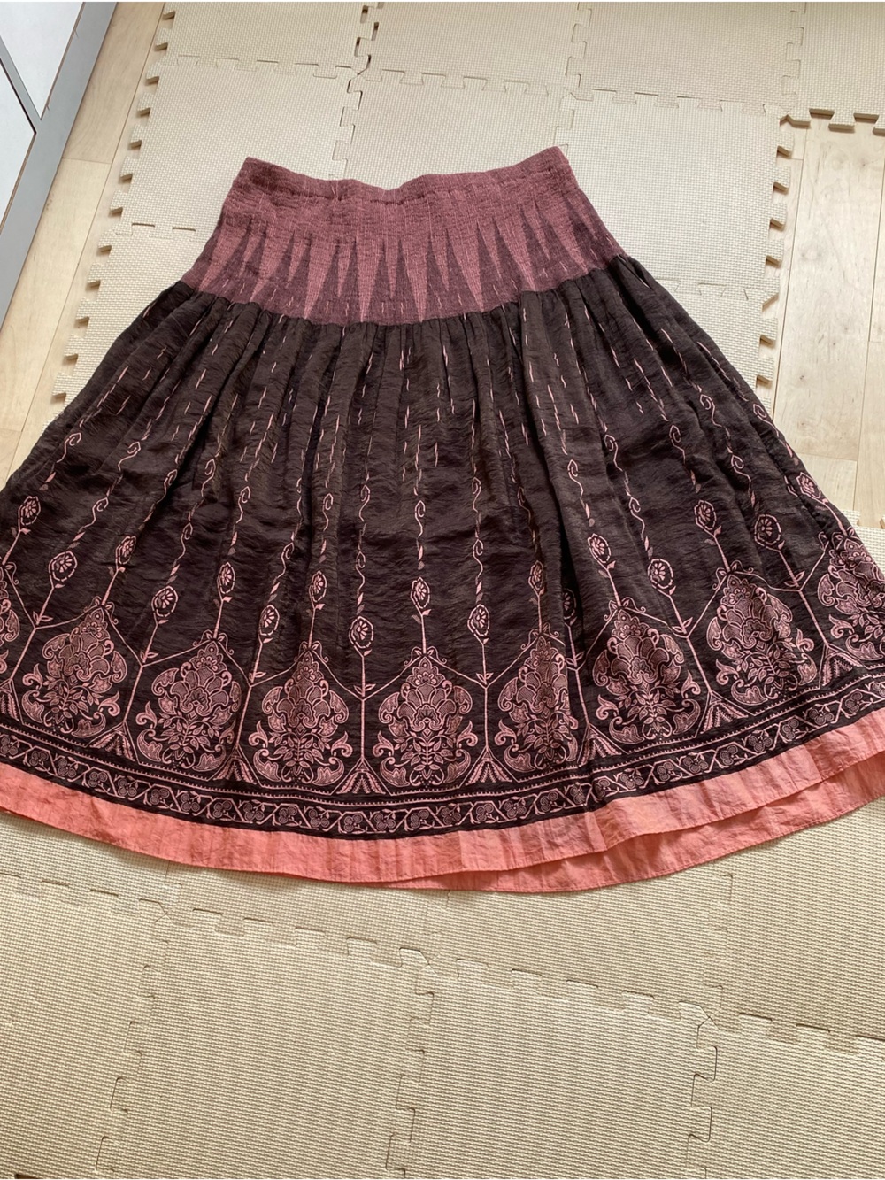 Coldwater Creek vintage boho broomstick maxi skirt size XL